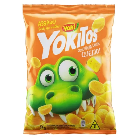 Salgadinho de Milho Conchinha Queijo Yoki Yokitos Pacote 54g