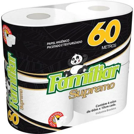 Papel Hig Familiar Supremo 60M C/4