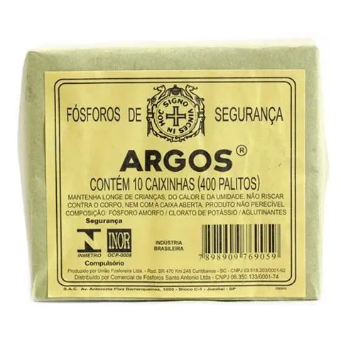Fósforo ARGOS Caixa com 10 Unidades
