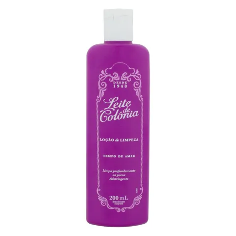 Loção de Limpeza Tempo de Amar Leite de Colônia Frasco 200ml
