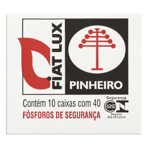 Fósforo de Segurança Fiat Lux Pinheiro Caixa Madeira 10 Unidades