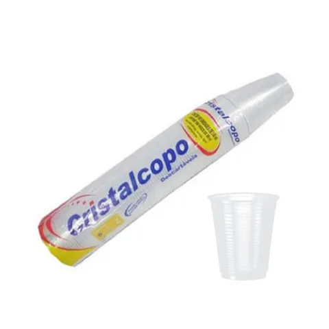 Copo Descartável Cristalcopo Transparente 200ML com 100 unidades