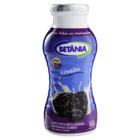 Iogurte Parcialmente Desnatado Ameixa Betânia Frasco 180g
