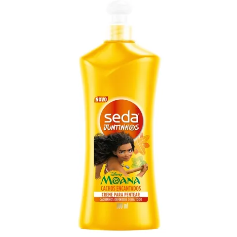 Creme para Pentear Infantil Moana Seda Juntinhos Cachos Encantados Frasco 300ml