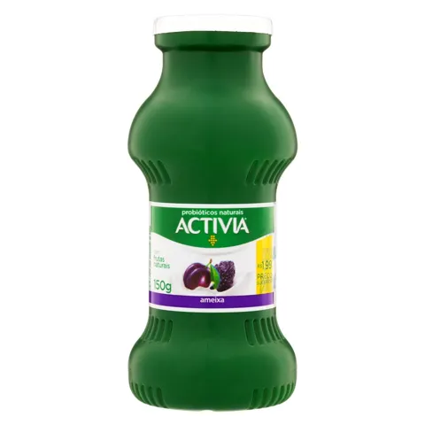Leite Fermentado Parcialmente Desnatado Ameixa Activia Frasco 150g