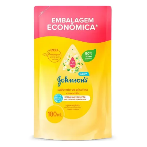 Sabonete Liquido Johnsons Baby 180ml De Glicerina Camomila