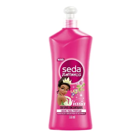 Creme para Pentear Infantil Tiana Seda Juntinhos Crespos Encantados Frasco 300ml