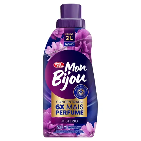 Amaciante de Roupa Concentrado Mistério Mon Bijou Frasco 500ml