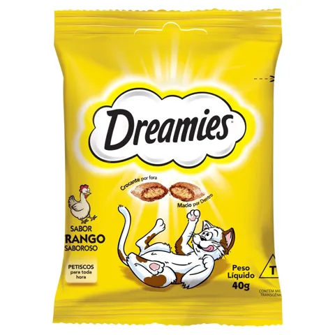 Petisco para Gatos Adultos Frango Dreamies Pacote 40g