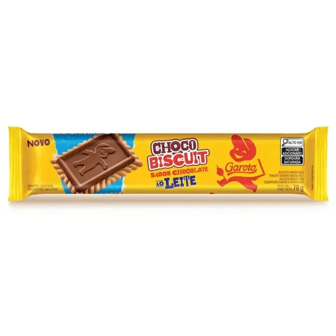 Biscoito de Chocolate Garoto Choco Biscuit  ao Leite - 78g