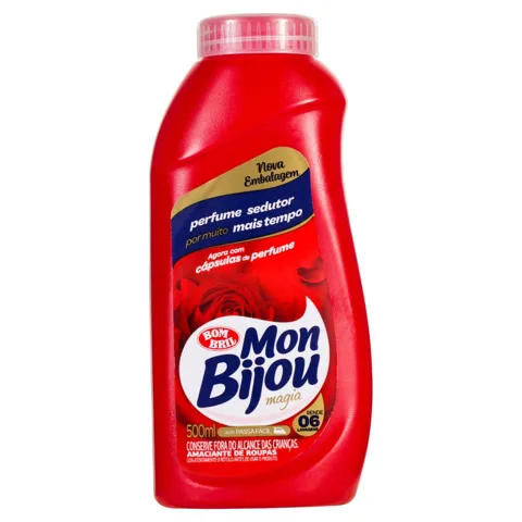 Amaciante de Roupa Diluído Magia Mon Bijou Frasco 500ml