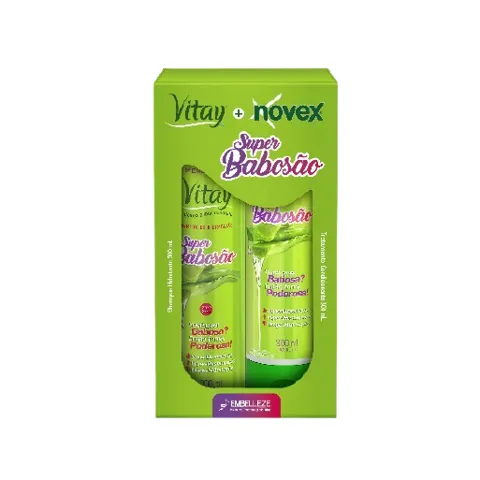Shampoo e Condicionador EMBELLEZE Vitay Novex Super Babosão Kit