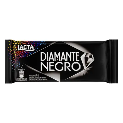 Chocolate ao Leite Lacta Diamante Negro Pacote 90g