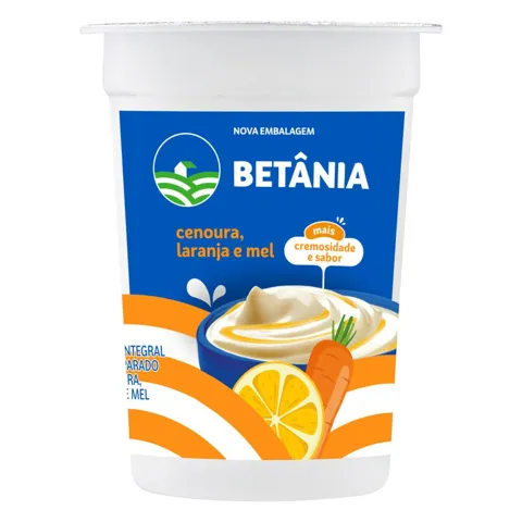 Iogurte Integral Cenoura, Laranja e Mel Betânia Copo 170g