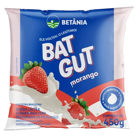 Bebida Láctea Fermentada Morango Betânia Pacote 450g