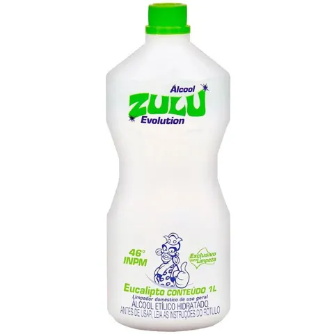 Alcool Zulu 1Lt Com Bicarbonato Eucalipto