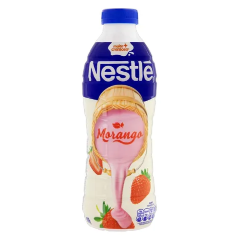 Iogurte Parcialmente Desnatado Morango Nestlé Garrafa 900g