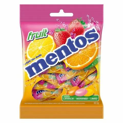 Bala Mentos Fruit 62,1g