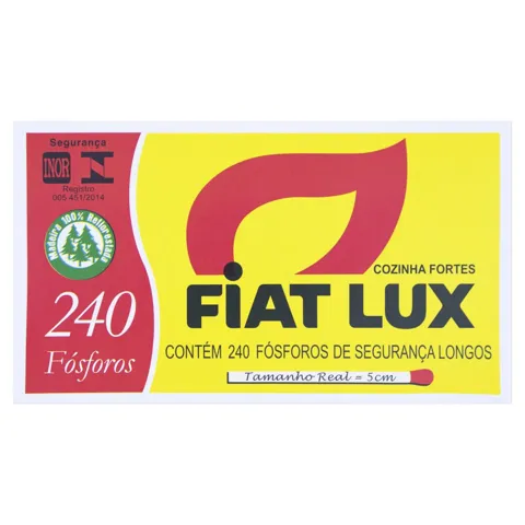 Fósforo de Segurança Longo Fiat Lux 240 Unidades