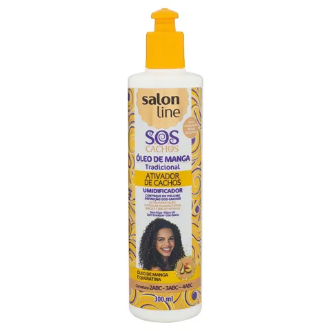 Ativador de Cachos Tradicional Salon Line S.O.S Cachos Óleo de Manga  Frasco 300ml
