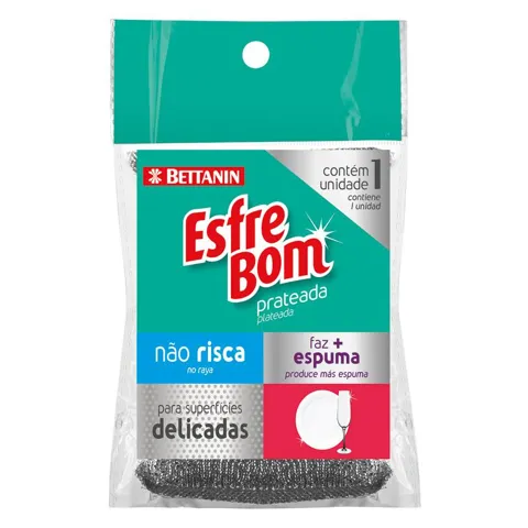 Esponja ESFREBOM Prateada Unidade