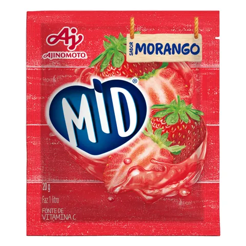 Refresco Em Pó Mid Morango 20g