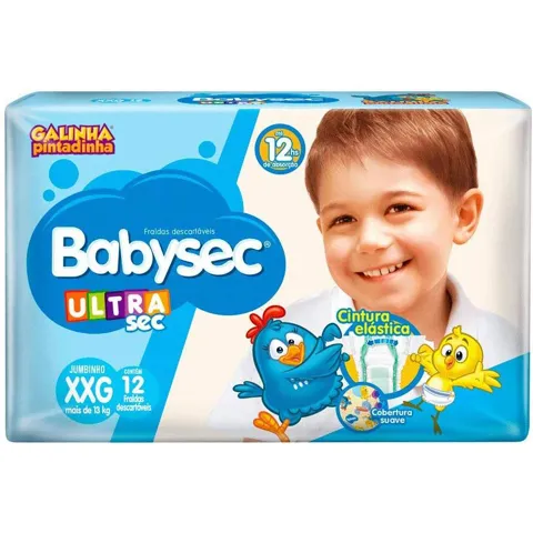 Fralda Galinha Pintadinha Babysec Ultra Sec JUMBINHO XXG