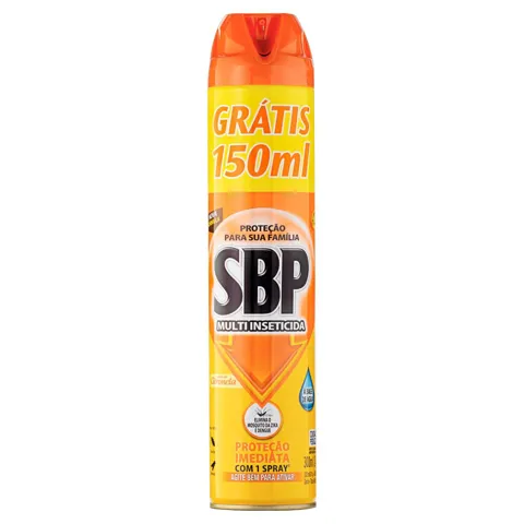 Multi-Inseticida Aerossol Óleo de Citronela SBP Frasco 450ml Grátis 150ml