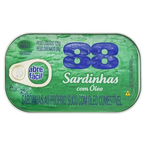 Sardinha com Óleo 88 Lata 84g