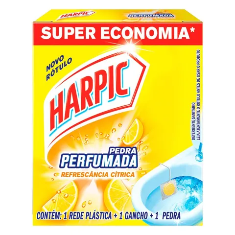 Detergente Sanitário em Pedra Refrescância Cítrica Harpic