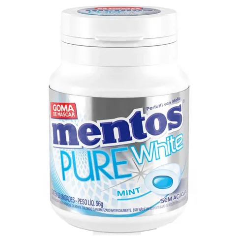 Goma Mascar Mentos 56G P White