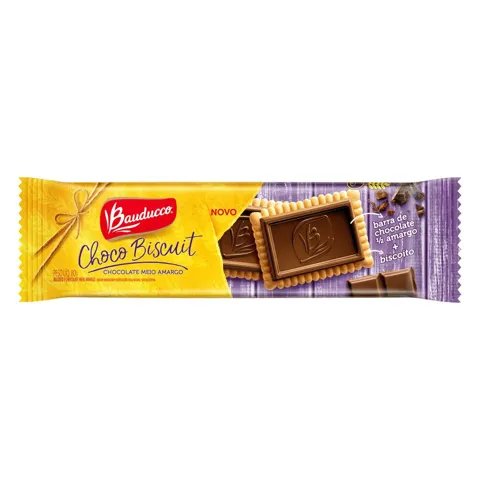 Biscoito Choco Biscuit Meio Amargo Bauducco Pacote 80g