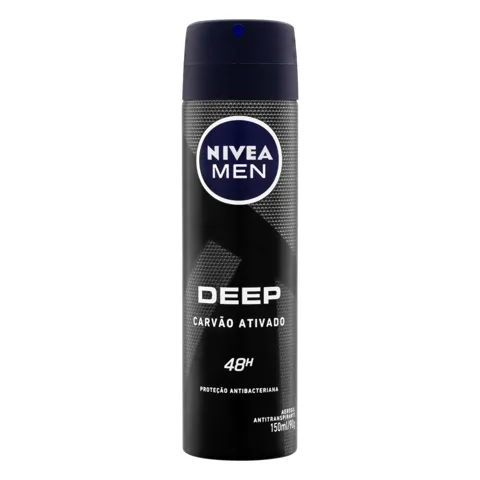 Antitranspirante Aerossol Carvão Ativado Nivea Men Deep 150ml