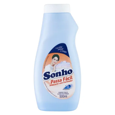 Amaciante de Roupa Diluído com Facilitador Sonho Passa Fácil Frasco 500ml
