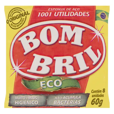 Esponja Aço Bom Bril Eco Pacote 60g 8 Unidades