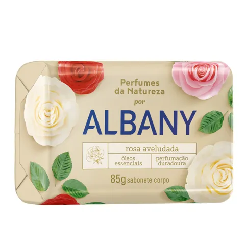 Sabonete Albany Suave 85G Rosa Aveludada