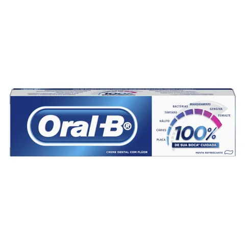 Creme Dental Menta Refrescante Oral-B 100% Caixa 70g