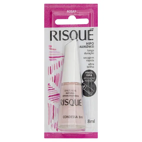 Esmalte Natural Condessa Risqué Rosas 8ml