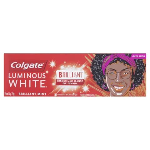 Creme Dental Brilliant Mint Colgate Luminous White Caixa 70g