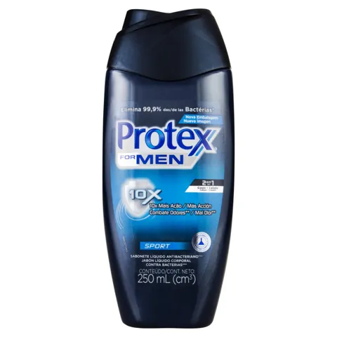 Sabonete Líquido Antibacteriano Sport Protex For Men Frasco 250ml