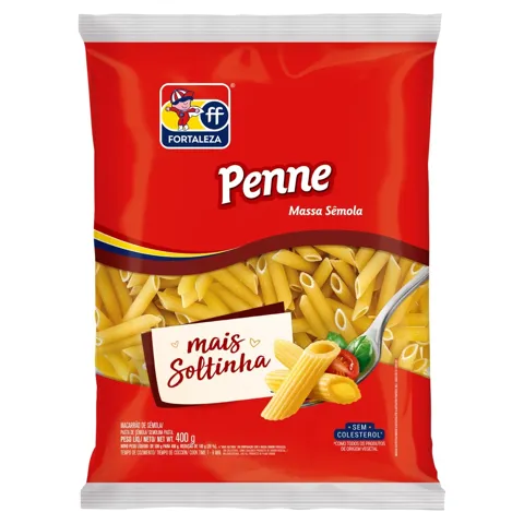 Macarrão de Sêmola Penne Fortaleza Pacote 400g