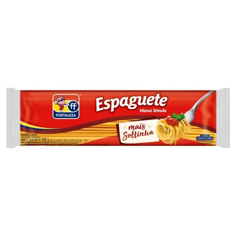 Macarrão de Sêmola Espaguete Fortaleza Pacote 400g