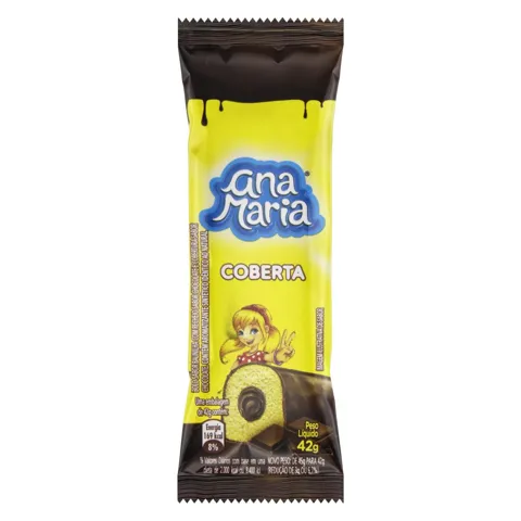 Bolo Baunilha Recheio e Cobertura Chocolate Ana Maria Pacote 42g