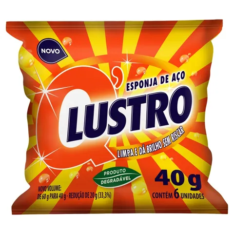 Esponja Aço Q'Lustro 40g 6 Unidades