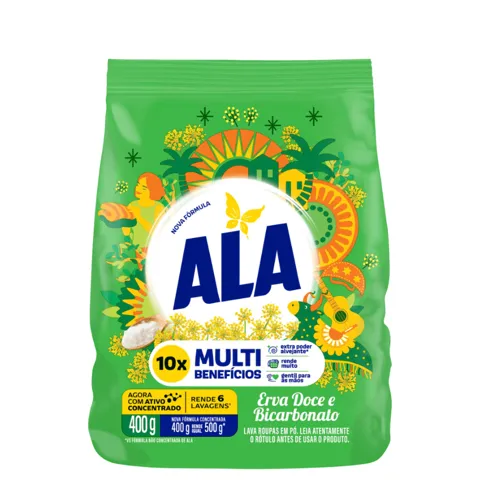 Sabão em Pó Erva Doce e Bicarbonato Ala - 400g