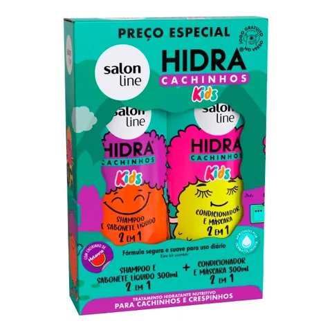 Shampoo + Condicionador Infantil Salon Line Hidra Cachinhos 300ml Cada
