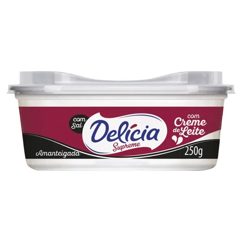 Margarina Amanteigada com Sal e Creme de Leite Delícia Supreme Pote 250g