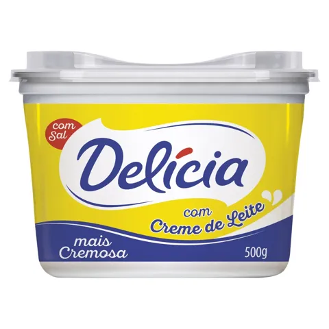 Margarina com Sal e Creme de Leite Delícia Pote 500g