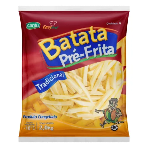 Batata Pré-Frita Tradicional Congelada Cantu Pacote 2kg