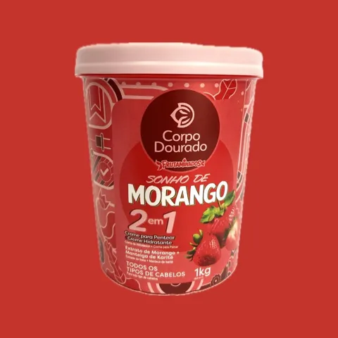 Creme C.Dourado Liso Morango 1Kg